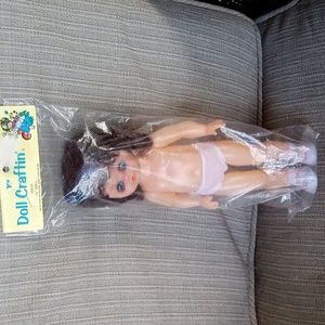 Vintage  Mangelsen's  Doll Craftin  Plastic  Doll  13"  NIP